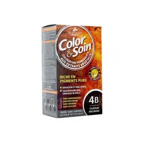 Color & Soin coloration permanente 4B châtain brownie