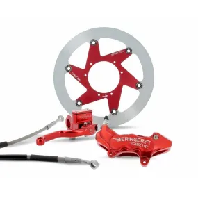 Kit freinage BERINGER Top Race roue 16" étrier Aerotec axial 6 pistons rouge Honda CRF250R/450R